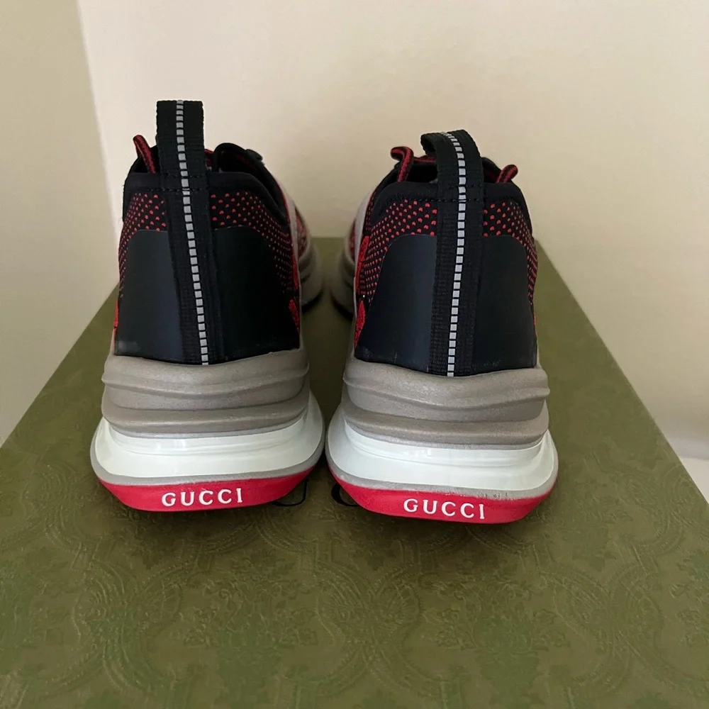 NIB Gucci Run G Logo GG Technical Knit Run  Red /Bback Sz 10G / US 10.5 $920 - Picture 6 of 14